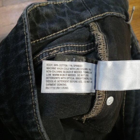 UNIVERSAL THREAD plus high-rise back slit denim midi skirt in black wash (sz17) - Picture 8 of 11